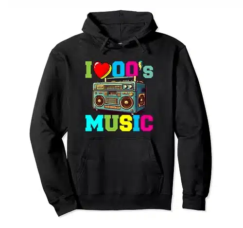 I Love 's Music Early s Hip Hop Theme Party Fashion Pullover Hoodie
