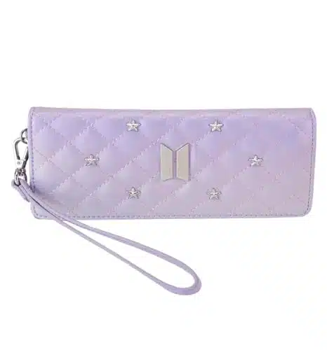 Loungefly BTS Logo Iridescent Purple Flap Wallet