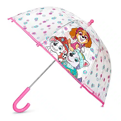 ABG Accessories ABG girls Kids Clear for RainÂ Girl's,Â Transparent with an Easy Grip Handle, Dome Windproof, Ag Bubble Umbrella, Paw Patrol, Age