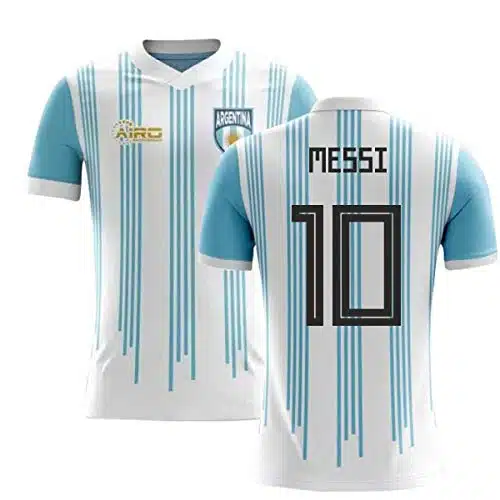 Airosportswear Argentina Home Concept Football Soccer T Shirt Jersey (Lionel Messi )