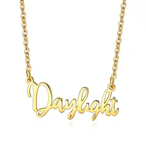 Daisy Bloom Daylight Necklace in K Gold Plated, Made of Stainless Steel