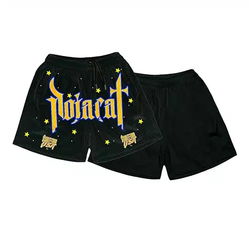 Doja Cat Official The Scarlet Tour Merch Bejeweled Shorts, Black, Large