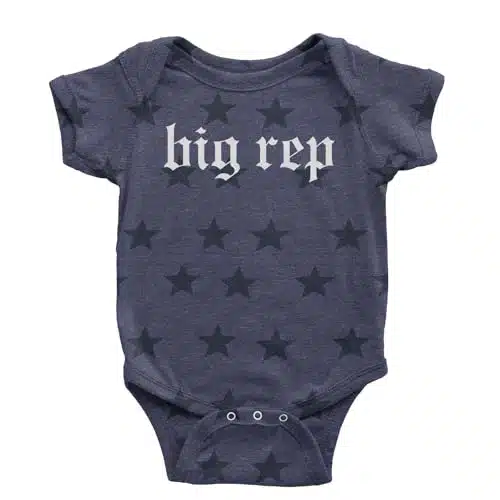Expression Tees One Piece Big Rep Reputation months Navy Blue STAR Romper