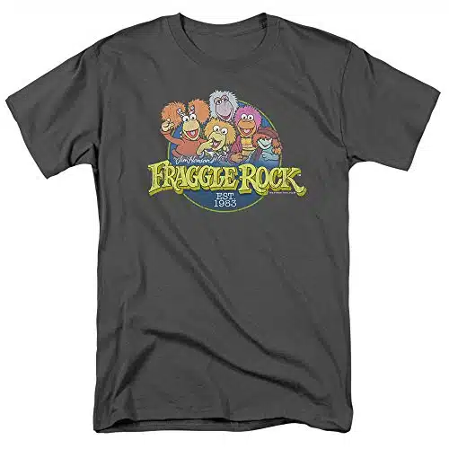 Fraggle Rock Cartoon Cast T Shirt & Stickers (Charcoal) Medium
