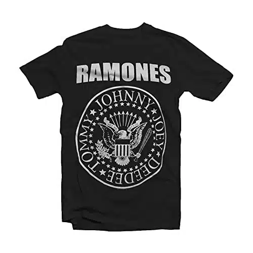 Impact Men's Ramones Presidential Seal T Shirt, Black, X Large