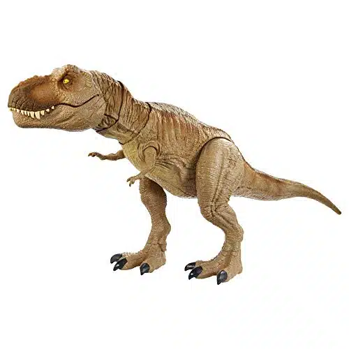 Mattel Jurassic World Epic Roarinâ Tyrannosaurus T Rex Large Action Figure, Primal Attack Feature & Sound, Realistic Shaking