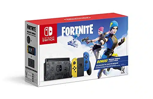 PURTCH Newest Switch wYellow & Blue controllers Wildcat Bundle(V Bucks and Code for Wildcat Bundle Included), Touchscreen LCD Display, AC WiFi, Bluetooth