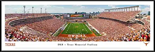 Texas Longhorns Football (end Zone)   xinch Standard Framed Print by Blakeway Panoramas