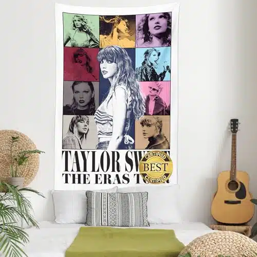 Yuiqear Tapestry Vertical Singer Musician Flag Poster Music Album Tapestries Wall Hanging for Bedroom Home Party Decor.x HInch