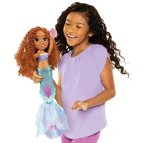 Disney The Little Mermaid Ariel Doll with Hair Charms! Feature Singing & Talking Doll, Accessories Activate Music & Magical Lights   Play in & Out of Water!