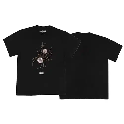 Doja Cat Official The Scarlet Tour Merch Album T Shirt, Black, Large
