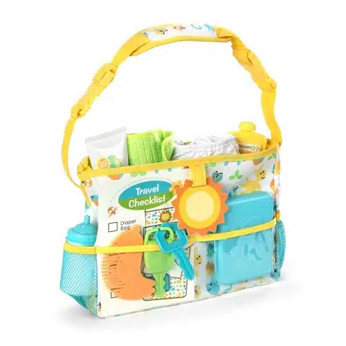 Melissa & Doug Mine to Love Travel Time Play Set for Dolls with Diaper Bag, Bottle, Sunscreen, More (pcs)   Baby Doll Accessories, For Kids Ages +