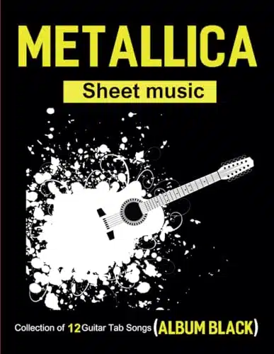 Metallica Sheet Music Collection of Guitar Tab Songs (Album Black)