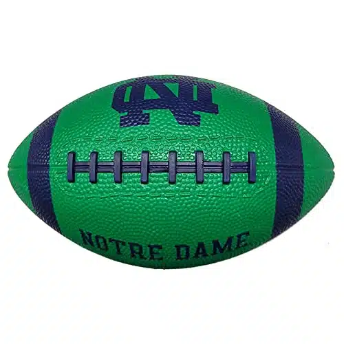 Notre Dame Fighting Irish Mini Rubber Football   Bright GreenNavy