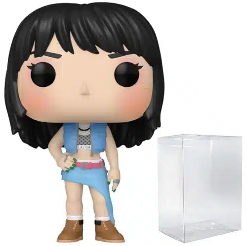 POP Rocks Blackpink   Lisa Funko Vinyl Figure (Bundled with Compatible Box Protector Case), Multicolored, inches