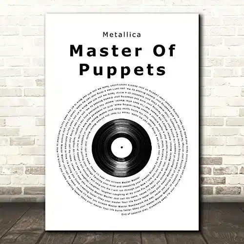 The Card Zoo Master of Puppets Vinyl Record Song Lyric Quote Music Print