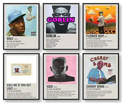 ZJNB Tyler The Creator Poster, Album Cover Limited Edition Posters, Music Posters (Set of , in x in, Unframed)