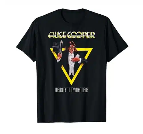 Alice Cooper  Welcome To My Nightmare Yellow Triangle T Shirt