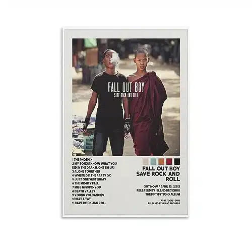 Fall Out Boy Save Rock And Roll Canvas Poster Bedroom Decoration Landscape Office Valentine's Birthday Gift Unframe stylexinch(xcm)