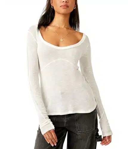 Free People Cabin Fever Layering Top Ivory SM (Women's )
