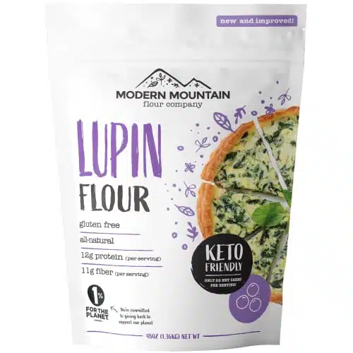 Lupin Flour (lb) Low Carb Flour, g Net Carbs Per Serving, Improve Keto Friendly Baked Goods, High in Protein and Fiber, Keto, Gluten Free, Non GMO