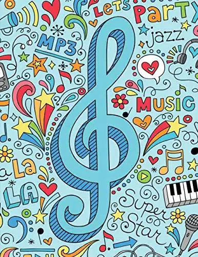 Music & Lyrics by A cool sheet music notebook for budding musicians and songwriters   blue (Songwriting Journals)