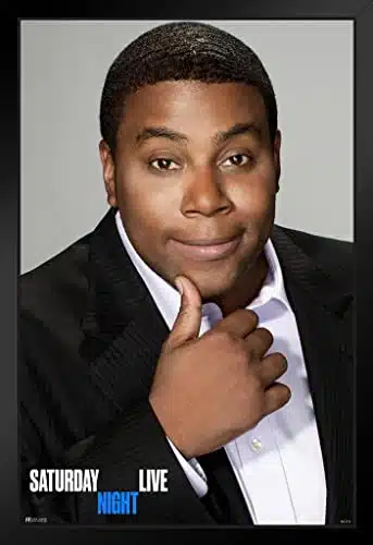 Saturday Night Live Poster Kenan Thompson Sketch Comedy Funny SNL Merch Merchandise TV Show Original Cast Photo Picture Movie Black Wood Framed Poster x