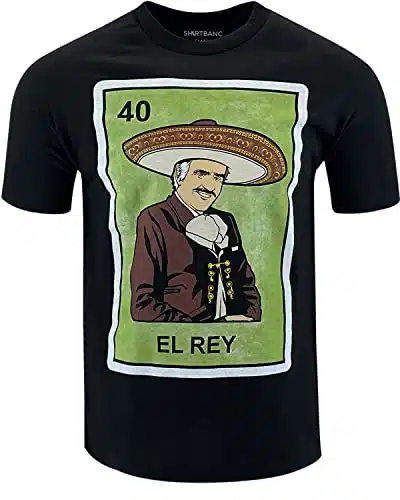 ShirtBANC El Rey De Mexico Mens Shirt Legend Mexican Singer Card Tee