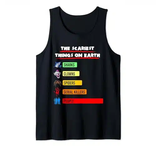 Social phobia Scariest Things on earth Meme I Hate People Tank Top