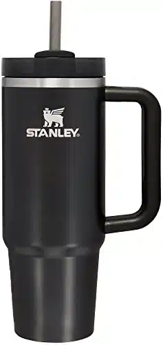 Stanley Quencher HFlowState Stainless Steel Vacuum Insulated Tumbler with Lid and Straw for Water, Iced Tea or Coffee, Smoothie and More, Black Glow, oz