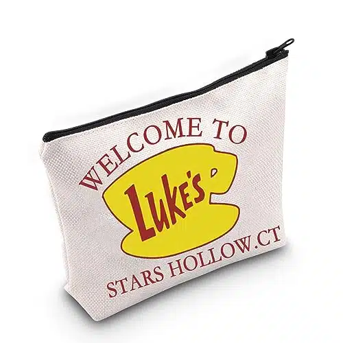 TSOTMO Luke's Diner Cosmetic Bag TV Show Merchandise Gift Luke's Inspired Zipper Pouch For Luke's Fans (HOLLOW.CT)