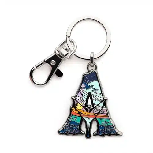The Official Disney's AVATAR THE WAY OF WATER LOGO KEYCHAIN   Officially Licensed Authentic Avatar ovie Premiere Disney METAL KEYCHAIN   cm x cm