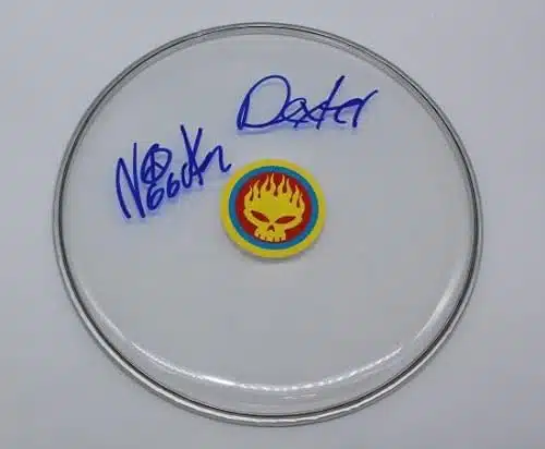 The Offspring Self Esteem' Dexter Holland Noodles Group Signed Autographed Drum Drumhead Loa