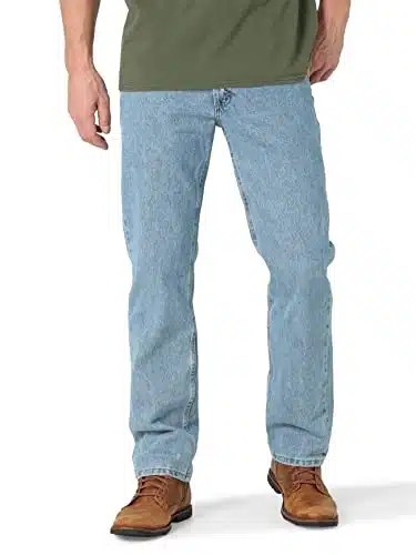 Wrangler Authentics Men's Classic Pocket Regular Fit Cotton Jean, Light Stonewash,  x L
