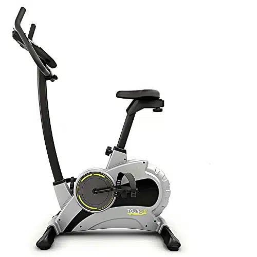Bluefin Fitness TOUR Exercise Bike  Home Gym Equipment  Exercise Machine  Kinomap  Live Video Streaming  Video Coaching & Training  Bluetooth  Smartphone App  Black Grey Silve