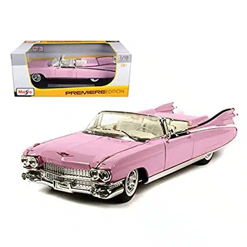 Cadillac Eldorado Biarritz Convertible, Pink   Maisto Premiere   Scale Diecast Model Toy Car by Maisto