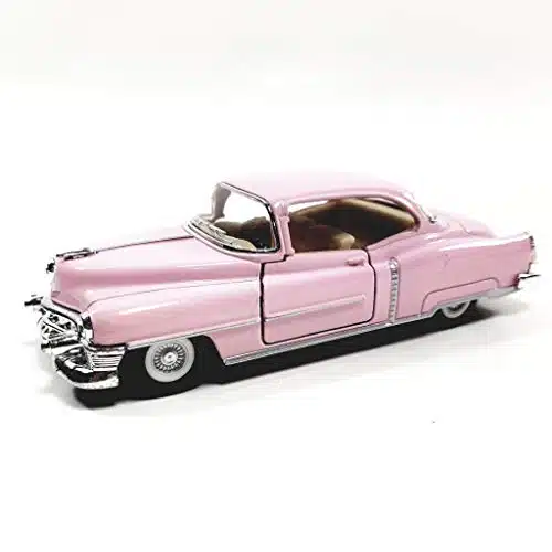 Kinsmart Cadillac Series Cotton Candy Pink Door Coupe O Scale Diecast Car for UNISEX CHILDREN