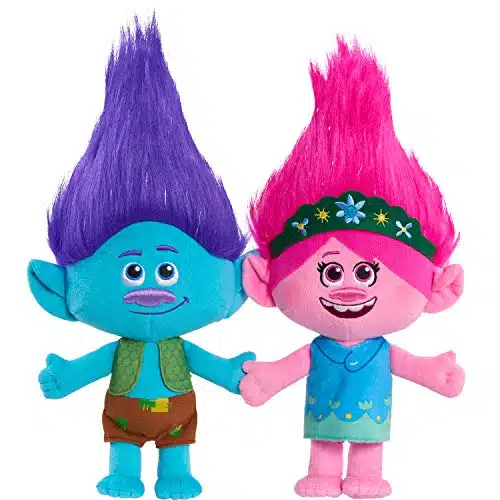 Trolls World Tour Poppy & Branch Friendship Plush Pack Stuffed Animals, Kids Toys for Ages Up, Amazon Exclusive
