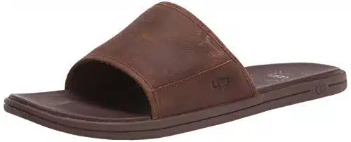 Ugg Men'S Seaside Slide Sandal, Luggage Leather,