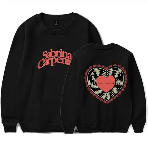 Sfahpwp Sabrina Carpenter Merch Emails I Can'T Send Tour Sweater Crewneck Capless Sweatshirt Music Pullover (Medium,)